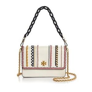 🆕 Kira Whipstitch Leather Shoulder Bag In Birch